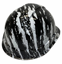 Load image into Gallery viewer, Hard Hat Ridgeline Cap Style Custom Hydro Dipped White Marble Splash