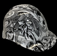 Load image into Gallery viewer, Custom Hydro Dipped White Graffiti Ridgeline Cap Style Hard Hat