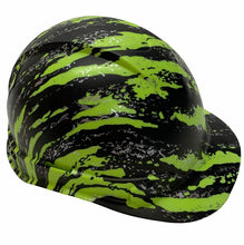 Load image into Gallery viewer, Hard Hat Ridgeline Cap Style Custom Hydro Dipped Hi Vis Green Marble Splash