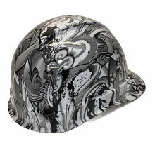 Load image into Gallery viewer, Custom Hydro Dipped White Graffiti Ridgeline Cap Style Hard Hat