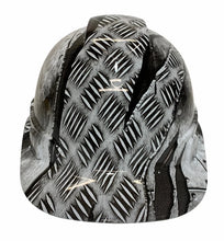 Load image into Gallery viewer, Hydro Dipped Hard Hat Ridgeline Cap Style Custom White Steel Raptor