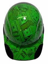 Load image into Gallery viewer, Custom Hydro Dipped Black and Green 100 Stacks Lift DAX Fifty 50 Carbon Fiber HDC50C-20GC Cap Style Hard Hat