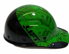Load image into Gallery viewer, Custom Hydro Dipped Black and Green 100 Stacks Lift DAX Fifty 50 Carbon Fiber HDC50C-20GC Cap Style Hard Hat