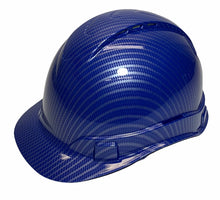 Load image into Gallery viewer, Hard Hat Ridgeline Cap Style Custom Vented Blue Carbon Fiber