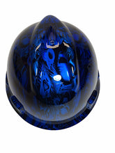 Load image into Gallery viewer, Hard Hat MSA VGard Cap Style Custom Kandy Blue Gangsta Hydro Dipped
