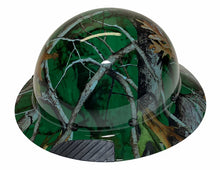 Load image into Gallery viewer, Custom Hydro Dip Green Vista Camo Lift Fiber Resin Full Brim Hard Hat