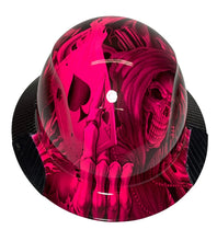 Load image into Gallery viewer, Custom Hydro Dipped Black and Hot Pink Ace of Skulls Lift DAX Fifty 50 Carbon Fiber HDF50C-19OC Full Brim Hard Hat