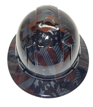 Load image into Gallery viewer, Custom Hydro Dipped Sport Carbon Fiber American Flags Ridgeline Full Brim Hard Hat