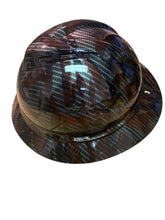 Load image into Gallery viewer, Hard Hat MSA V-Gard 500 Vented Full Brim Custom Carbon Fiber American Flags Hydro Dipped