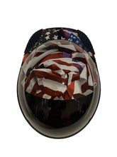 Load image into Gallery viewer, Custom Hydro Dipped Black and White American Flags Lift DAX Fifty 50 Carbon Fiber HDC50C-19OC Cap Style Hard Hat