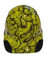 Load image into Gallery viewer, Custom Hydro Dipped Black and HiVis Green Insanity Skulls Lift DAX Fifty 50 Carbon Fiber HDC50C-19OC Cap Style Hard Hat