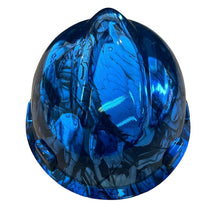 Load image into Gallery viewer, Hard Hat MSA V-Gard Cap Style Custom Chrome Kandy Blue Naughty Boy
