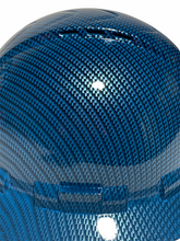 Load image into Gallery viewer, Hydro Dipped Hard Hat Ridgeline Full Brim Vented Custom Teal Blue Carbon Fiber