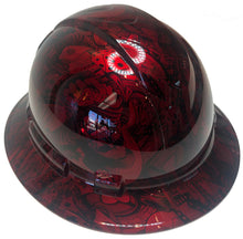 Load image into Gallery viewer, Hydro Dipped Hard Hat Ridgeline Full Brim Custom Red Kandy Gambler