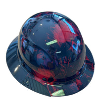 Load image into Gallery viewer, Hydro Dip Red Flaming Skulls DAX Fiber HDF-15 Full Brim Hard Hat