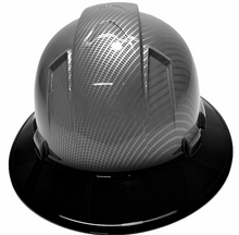 Load image into Gallery viewer, Custom Hydro Dipped Hard Hat Ridgeline Ful Brim Silver Carbon Fiber B Brim