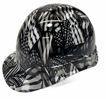 Load image into Gallery viewer, Custom Hydro Dipped Hard Hat Ridgeline Cap Style Green American Flags