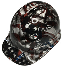 Load image into Gallery viewer, Hydro Dipped Custom Hard Hat Ridgeline Cap Style Fantasy Chic American Flags