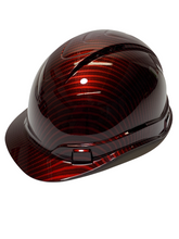 Load image into Gallery viewer, Custom Hard Hat Hydro Dipped Carbon Fiber Kandy Red Ridgeline Vented Cap Style