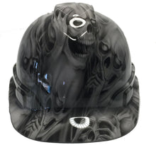 Load image into Gallery viewer, Hydro Dipped Hard Hat Ridgeline Cap Style Custom Light Gray No Evil Skulls