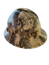 Load image into Gallery viewer, Custom Hard Hat Tan STA Prairie Camo Hydro Dipped Full Brim MSA V-Gard