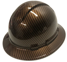 Load image into Gallery viewer, Hydro Dipped Hard Hat Ridgeline Full Brim Copper Metallic Carbon Fiber