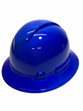 Load image into Gallery viewer, Hydro Dipped Hard Hat Ridgeline Full Brim Custom Blue Carbon Fiber