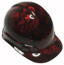 Load image into Gallery viewer, Hydro Dipped Hard Hat Ridgeline Cap Style Custom Red Reaper