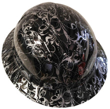 Load image into Gallery viewer, Hydro Dipped Custom Hard Hat Ridgeline Full Brim Black Lilies