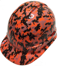 Load image into Gallery viewer, Hydro Dipped Hard Hat Ridgeline Cap Style Custom HiVis Orange Digital Camo
