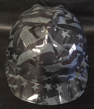 Load image into Gallery viewer, Hydro Dipped Hard Hat MSA Cap Style Navy Grey Midnight Flags