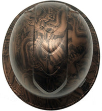 Load image into Gallery viewer, Custom Hydro Dipped Hard Hat Ridgeline Full Brim Copper Metallic Boss Skulls