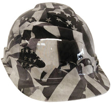 Load image into Gallery viewer, Hydro Dipped Hard Hat Ridgeline Cap Style Custom White Midnight Flags