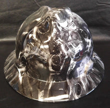 Load image into Gallery viewer, Hydro Dipped Hard Hat MSA Full Brim White Turbos & Pistons