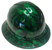 Load image into Gallery viewer, Hydro Dipped Hard Hat Ridgeline Full Brim Custom Green Kandy Gambler