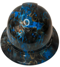 Load image into Gallery viewer, Custom Hydro Dipped Hard Hat Ridgeline Full Brim Blue Creeper