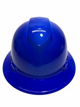 Load image into Gallery viewer, Hydro Dipped Hard Hat Ridgeline Full Brim Custom Blue Carbon Fiber