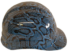 Load image into Gallery viewer, Hydro Dipped Hard Hat Ridgeline Cap Style Custom Light Blue Snake Skin