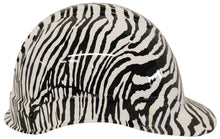 Load image into Gallery viewer, Hydro Dipped Hard Hat Ridgeline Cap Style Custom White Zebra