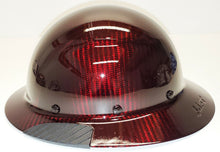Load image into Gallery viewer, Custom Translucent Red Carbon Fiber Lift DAX Carbon Fiber HDC-15KG FB Hard Hat
