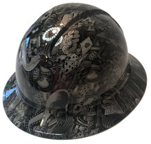 Load image into Gallery viewer, Custom Hydro Dipped Hard Hat Ridgeline Full Brim Light Gray Gambler