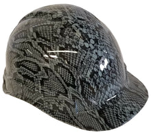 Load image into Gallery viewer, Hydro Dipped Hard Hat Ridgeline Cap Style Custom Slate Gray Snake Skin