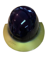 Load image into Gallery viewer, Custom Kandy Purple Carbon Fiber with Gold Brim Lift DAX Carbon Fiber FB Hard Hat