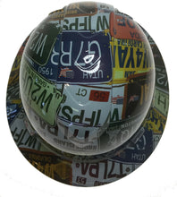Load image into Gallery viewer, Hydro Dipped Hard Hat Ridgeline Full Brim Custom Slate Gray License Plates