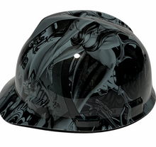 Load image into Gallery viewer, Hydro Dipped MSA Cap Style VGuard Hard Hat Slate Gray Fantasy Chic High Gloss