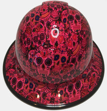 Load image into Gallery viewer, Hydro Dipped Hard Hat Ridgeline Full Brim Custom Pink Sugar Skulls