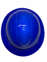 Load image into Gallery viewer, Hydro Dipped Hard Hat Ridgeline Full Brim Custom Blue Carbon Fiber