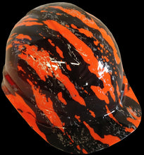 Load image into Gallery viewer, Hydro Dipped Hard Hat Ridgeline Cap Style Custom HiVis Orange Marble Splash
