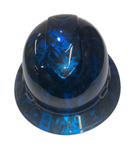 Load image into Gallery viewer, Hydro Dipped Hard Hat Ridgeline Full Brim Custom Kandy Blue New Joker