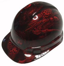 Load image into Gallery viewer, Hydro Dipped Hard Hat Ridgeline Cap Style Custom Red Reaper